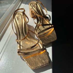 Gold Zara SANDALS